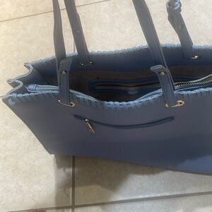 Baby Blue gold trim bag/purse.